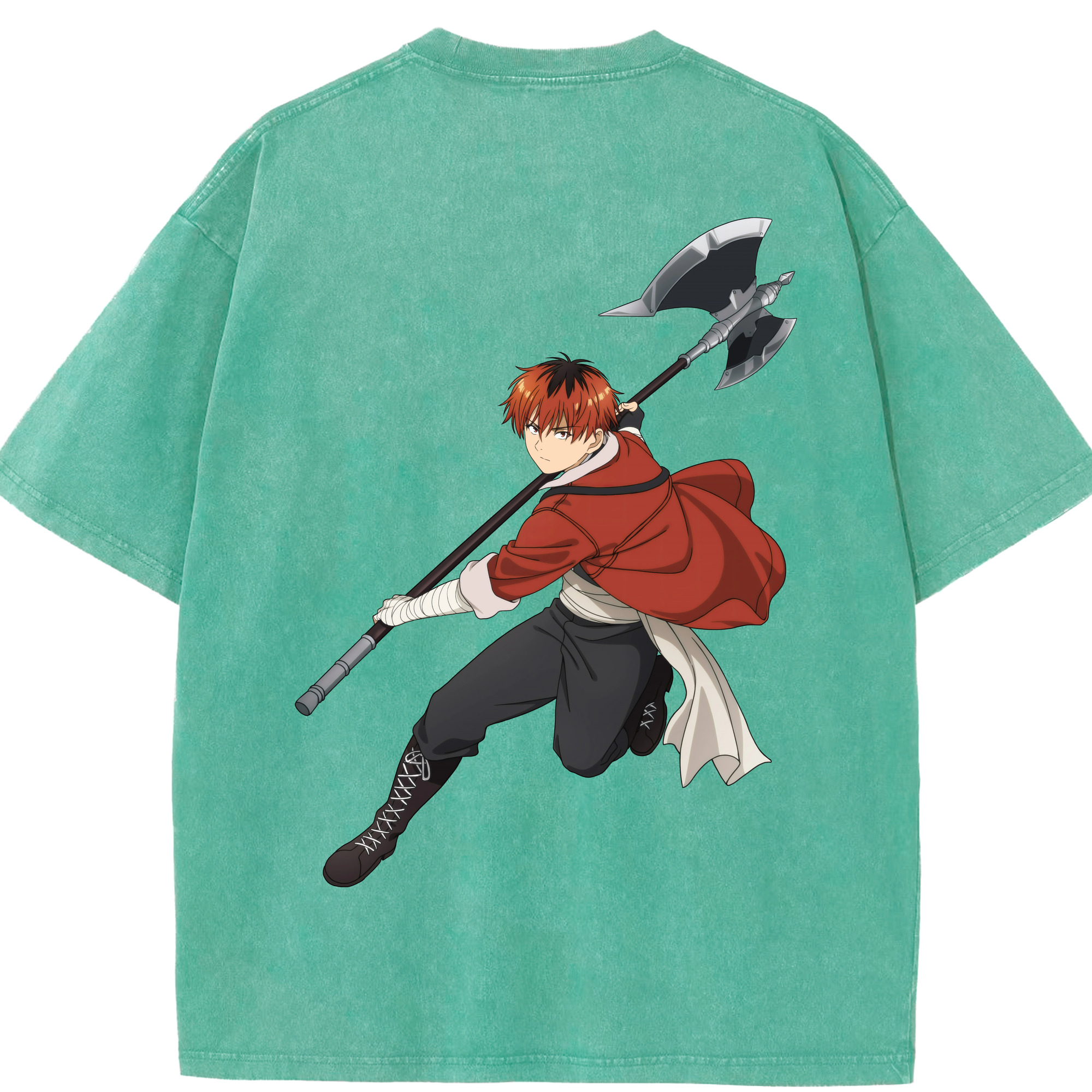 （画像用） 葬送のフリーレン Frieren 綿100% ヴィンテージ風 半袖Tシャツ（背面プリント）